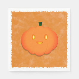 Cute Pumpkin Halloween Watercolor Baby Shower Pappersservett