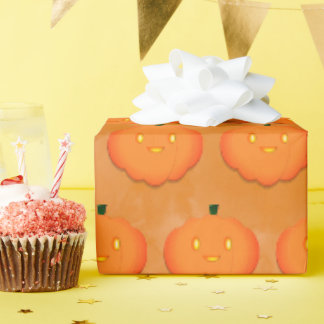 Cute Pumpkin Halloween Watercolor Baby Shower Presentpapper