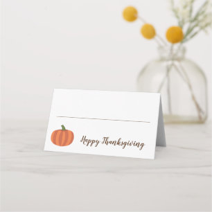 Cute Pumpkin Happy thanksgiving-middag Placeringskort
