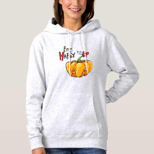 Cute Pumpkin "Hi" T Shirt (Framsida)