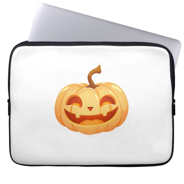 Cute Pumpkin Jack o lantern Turtle Sea Halloween C Laptop Fodral (Framsidan)