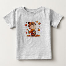  Cute Pumpkin Linus Fall Småbarn & Baby T-Shirt