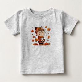  Cute Pumpkin Linus Fall Småbarn & Baby T-Shirt