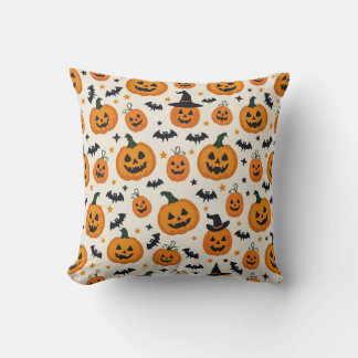 Cute pumpkin mönster cushion perfekt för Halloween Kudde