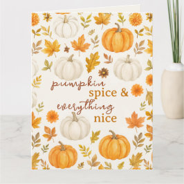 Cute Pumpkin Mönster | Thanksgiving Kort