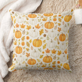 Cute Pumpkin Mönster | Thanksgiving Kudde