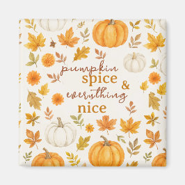 Cute Pumpkin Mönster | Thanksgiving Magnet