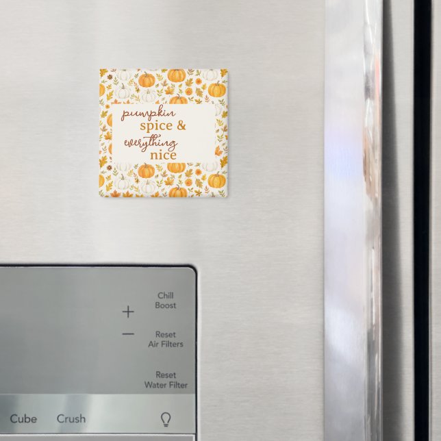 Cute Pumpkin Mönster | Thanksgiving Magnet (In Situ (Fridge))