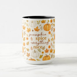 Cute Pumpkin Mönster | Thanksgiving Mugg
