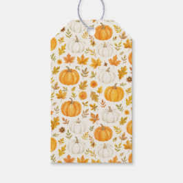 Cute Pumpkin Mönster | Thanksgiving Presentetikett