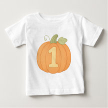Cute Pumpkin nummer ett Pastel Fall Första födelse