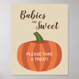 Cute Pumpkin Spädbarn är en fin babystövel Poster