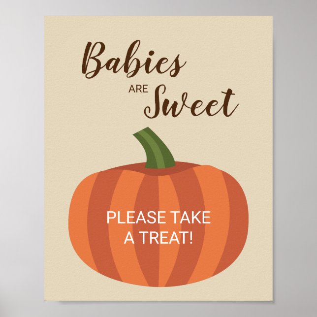 Cute Pumpkin Spädbarn är en fin babystövel Poster (Framsidan)