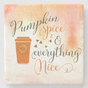 Cute Pumpkin Spice Coffee Firande Stenunderlägg