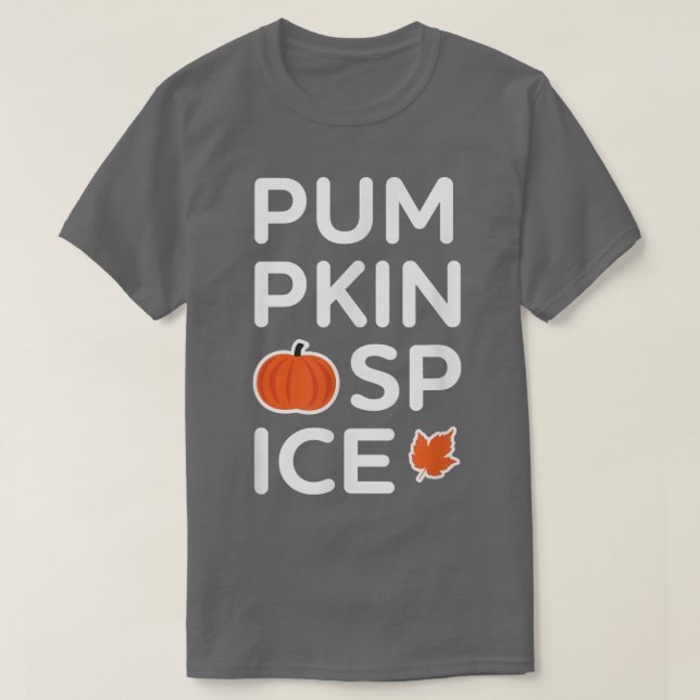 Cute Pumpkin Spice Letters Fall Drink Autumn Orang T Shirt (Design framsida)