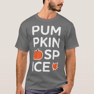 Cute Pumpkin Spice Letters Fall Drink Autumn Orang T Shirt