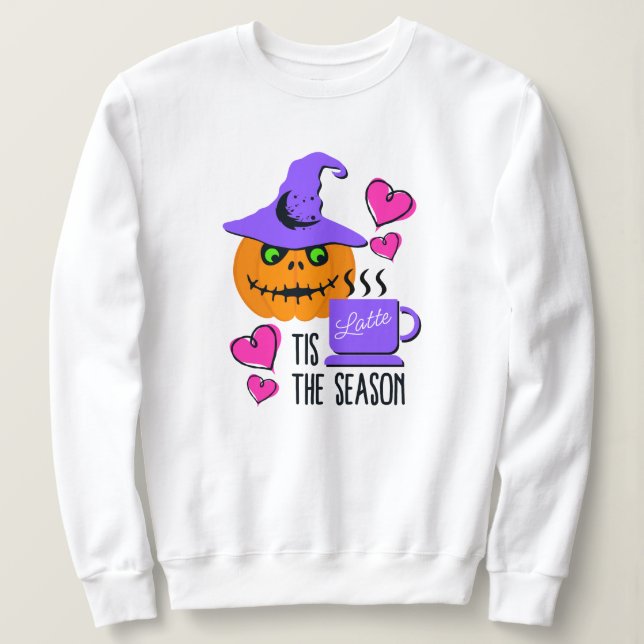 Cute Pumpkin Spice Season Halloween Sweatshirt T Shirt (Design framsida)