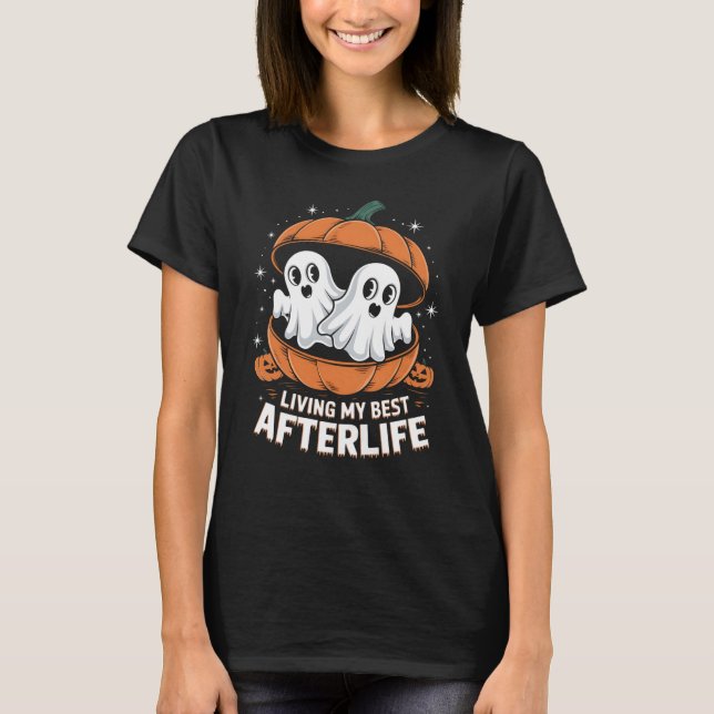 Cute pumpkin spöken t shirt (Framsida)