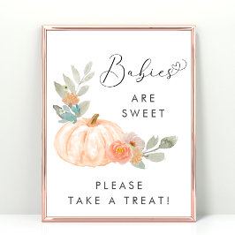 Cute Pumpkin Ta ett Poster för Behandla babyskor