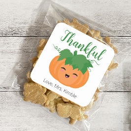 Cute Pumpkin Thanksgiving Gift-märke och etiketter