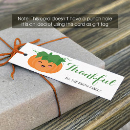 Cute Pumpkin Thanksgiving Gift-Märkre (fram och ba Mini Visitkort