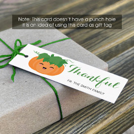Cute Pumpkin Thanksgiving Gift-Märkre (fram och ba Mini Visitkort