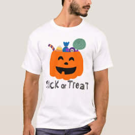 Cute Pumpkin Treat Bucket Trick or Treat Graphic T Shirt