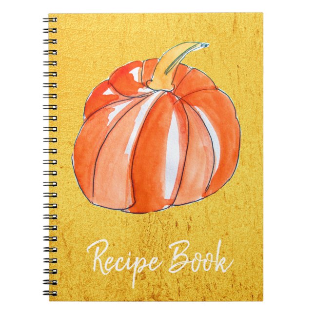 Cute Pumpkin vegetabiliskt höstfall Anteckningsbok (Framsidan)