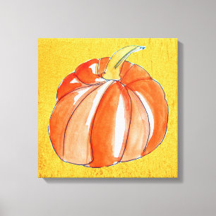Cute Pumpkin vegetabiliskt höstfall Canvastryck