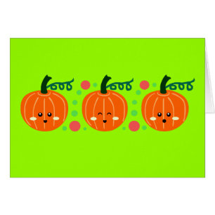 Cute Pumpkins Hälsningskort