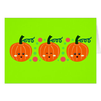 Cute Pumpkins Hälsningskort