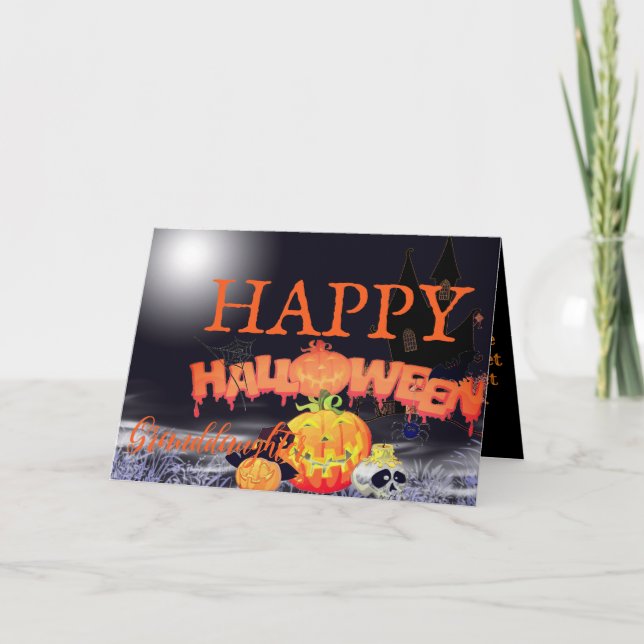 Cute Pumpkins Happy halloween Card Kort (Framsida)