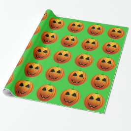 Cute Pumpkins on Halloween Mönster Wrapping Papper Presentpapper