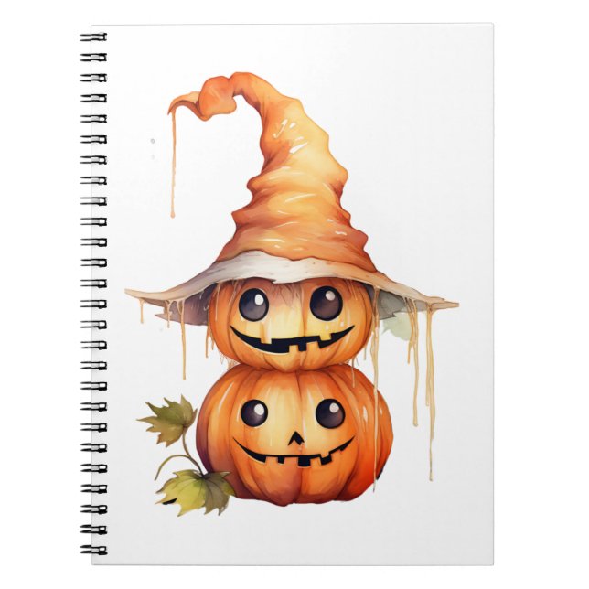 Cute Pumpkins Sticker Anteckningsbok (Framsidan)