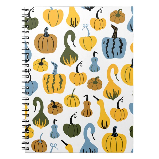 Cute Pumpkins Tecknad Hand plockade Anteckningsbok (Framsidan)