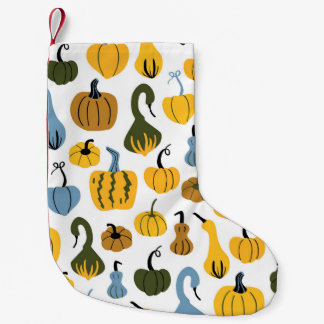 Cute Pumpkins Tecknad Hand plockade Liten Julstrumpa