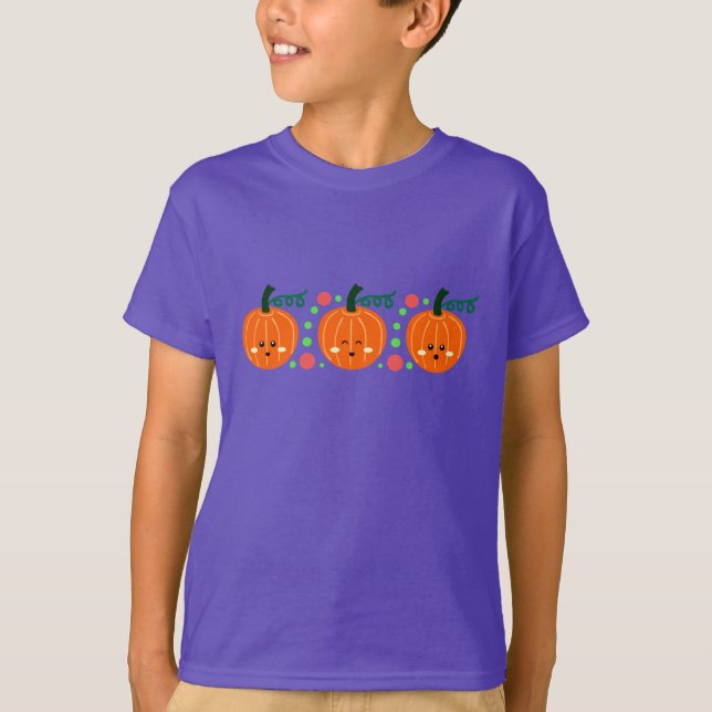 Cute Pumpkins Tee Shirt (Framsida)