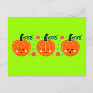 Cute Pumpkins Vykort