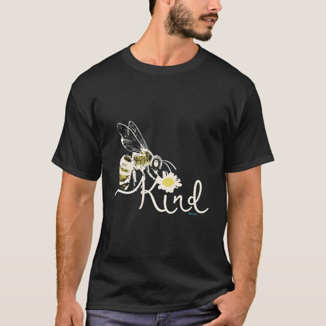 Cute Pun honey Bee Kind T Shirt (Framsida)