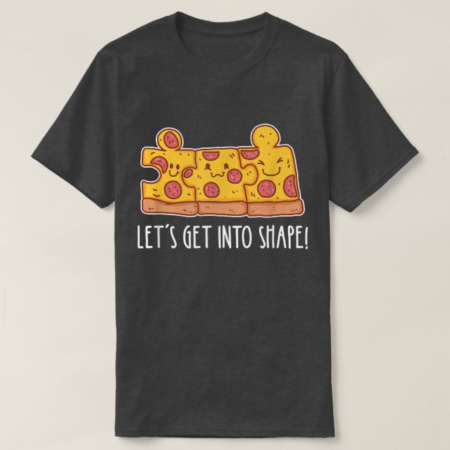 Cute Pun Kött Älskare Pizza176 T Shirt (Design framsida)