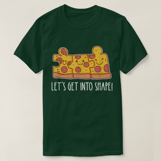 Cute Pun Kött Älskare Pizza394 T Shirt (Design framsida)