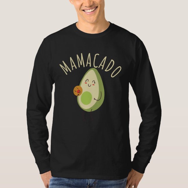 Cute Pun Mamacado T Shirt (Framsida)