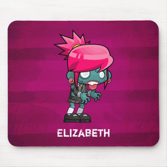 Cute Punk Sten Zombie Girl Illustration Musmatta (Framsidan)