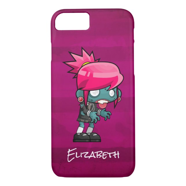 Cute Punk Sten Zombie Girl Personlig Case-Mate iPhone Skal (Baksida)