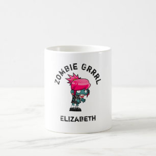 Cute Punk Sten Zombie Grrl Kaffemugg