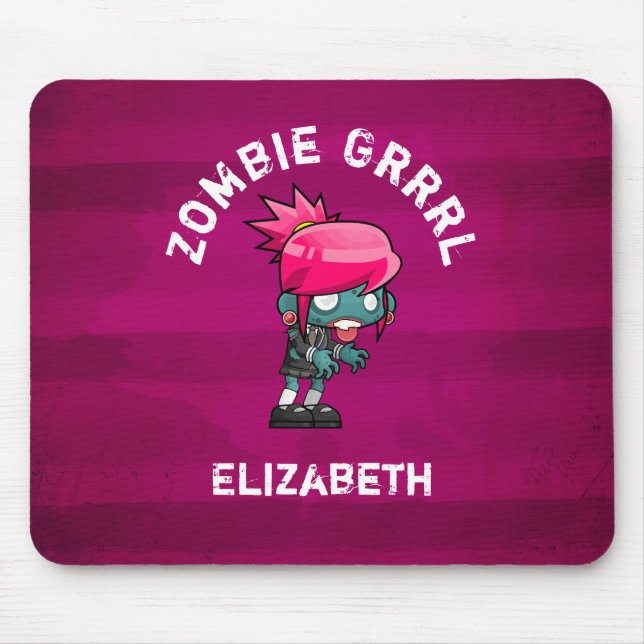 Cute Punk Sten Zombie Grrl Personlig Musmatta (Framsidan)