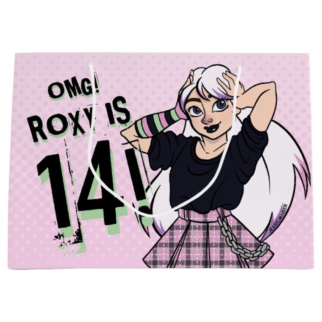 Cute Punk Tonåring Girl Namn Rosa 14:e födelsedage (Framsidan)