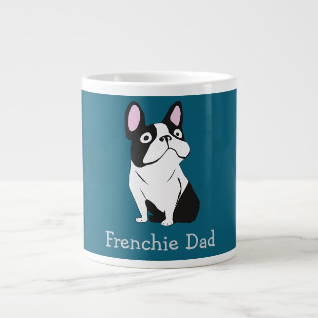 Cute Pup, medium dark blue Jumbo Mugg (Framsidan)
