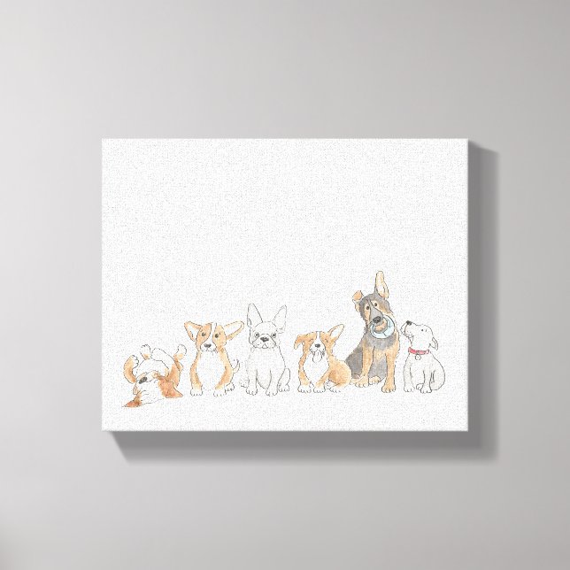 Cute puppes canvavs canvastryck (Framsida)