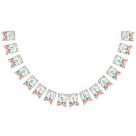 Cute puppes party personlig namn vimplar